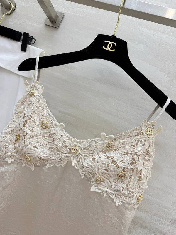 Chanel 2026 Heavy-duty Floral Camisole Cream Acetate Satin 216618