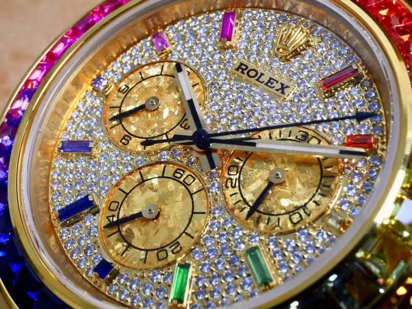 Rolex Daytona 40mm Gold Case Rainbow Case Diamond Dial