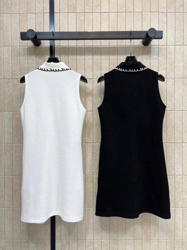 CD 2026 Sleeveless Polo Dress Cotton 401756