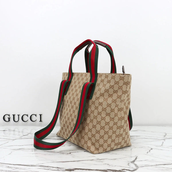 GG 2026 Tote Bag 29cm Brown Canvas