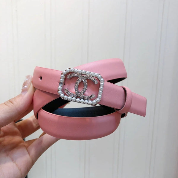 CC 2026 Pearl Buckle Belt 20mm Leather