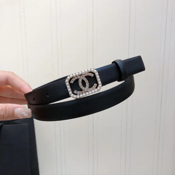 CC 2026 Pearl Buckle Belt 20mm Leather