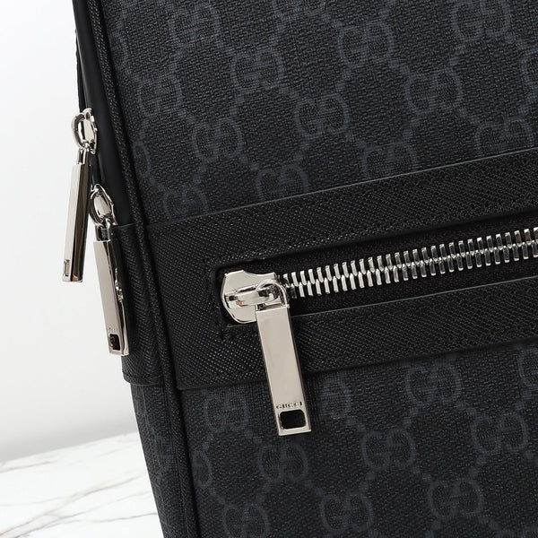 GG 2026 Essence Classic Backpack 44cm Black Canvas Leather
