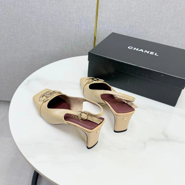 CC 2026 Gold Logo Slingback 50mm Sheepskin 904445