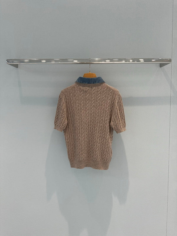 Miu 2026 Shirt Brown Wool 645128