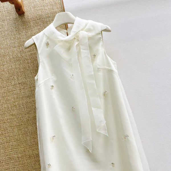 Miu 2026 Sleeveless Dress Voile 645313