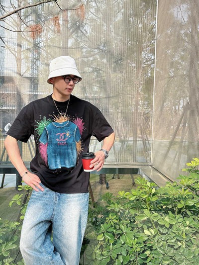 CC 2026 Hand-Painted Short-Sleeve T-Shirt Multicolor 419022