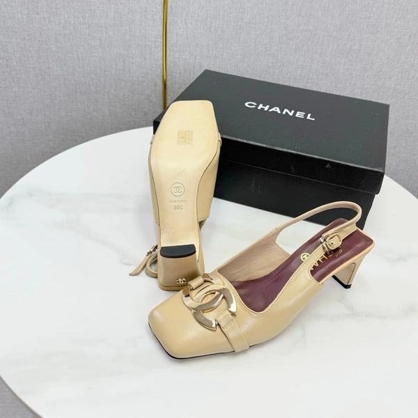 CC 2026 Gold Logo Slingback 50mm Sheepskin 904445