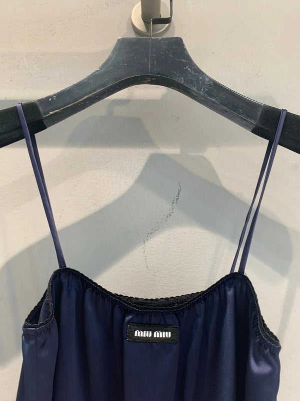 Miu 2026 Set Satin Navy 646105