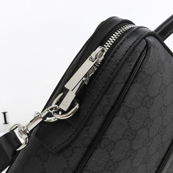 GG 2026 Mega Web Trademark Briefcase 38cm Canvas Leather