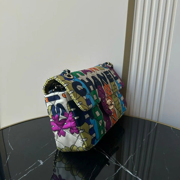 CC 2026 Medium Flap Bag 24.5cm Muticolor Fabric