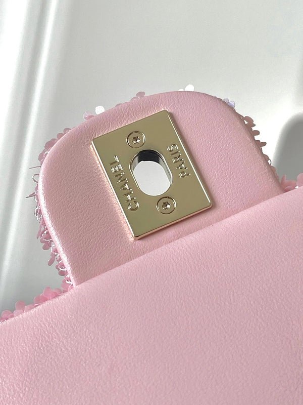 CC 2026 Sequin Backpack 21cm Leather