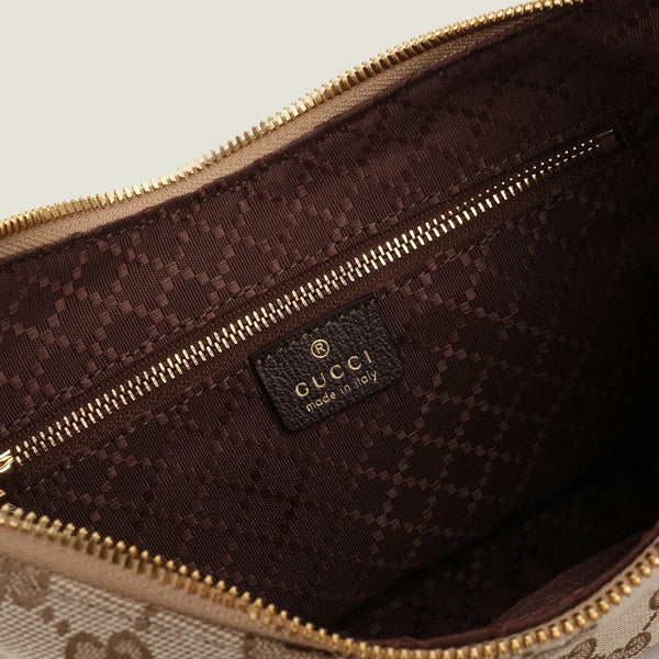 GG 2026 Lady Lunetta Chain Shoulder Bag 25cm Brown Canvas Leather