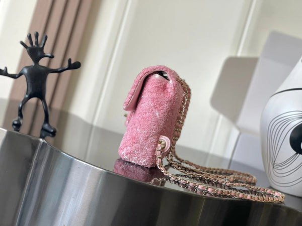 CC 2026 Sequin Backpack 21cm Leather