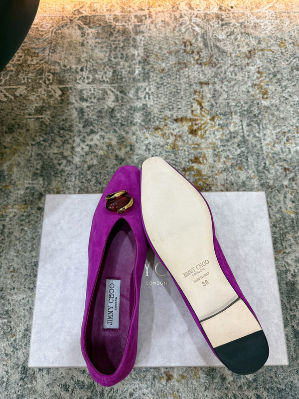 JC 26s Margot Ballet Flat Orchid Suede 996480