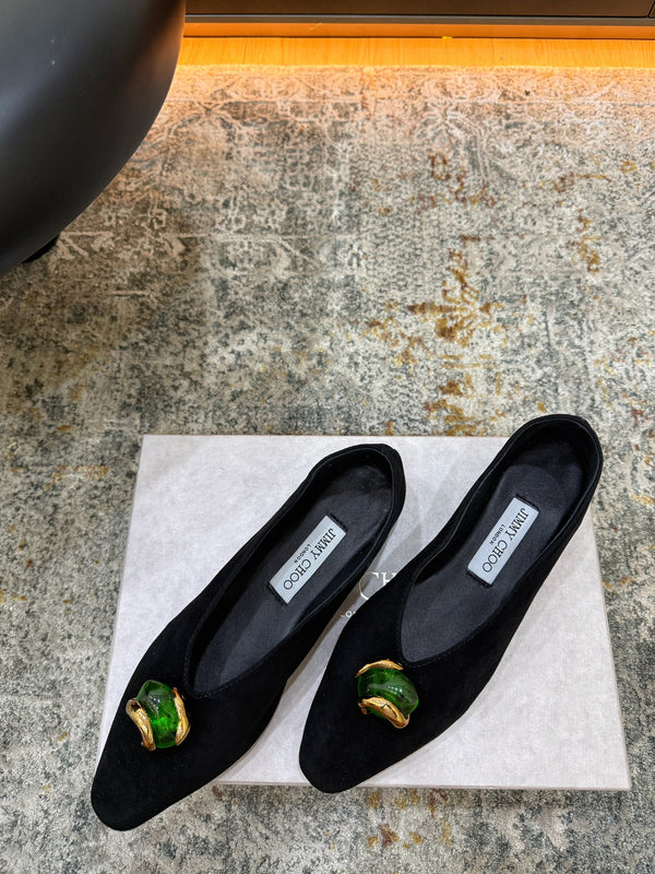 JC 26s Margot Ballet Flat Black Suede 996481