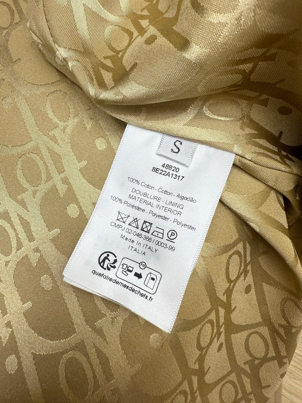 CD 26S Khaki Cotton Belted Stand Collar Coat 428135