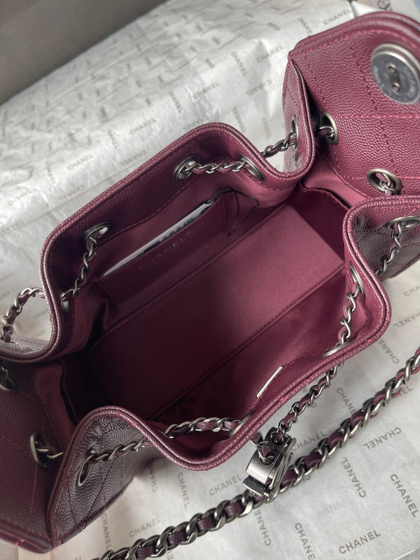 CC 26c Hobo Bag 22cm Burgundy Caviar Leather SHW
