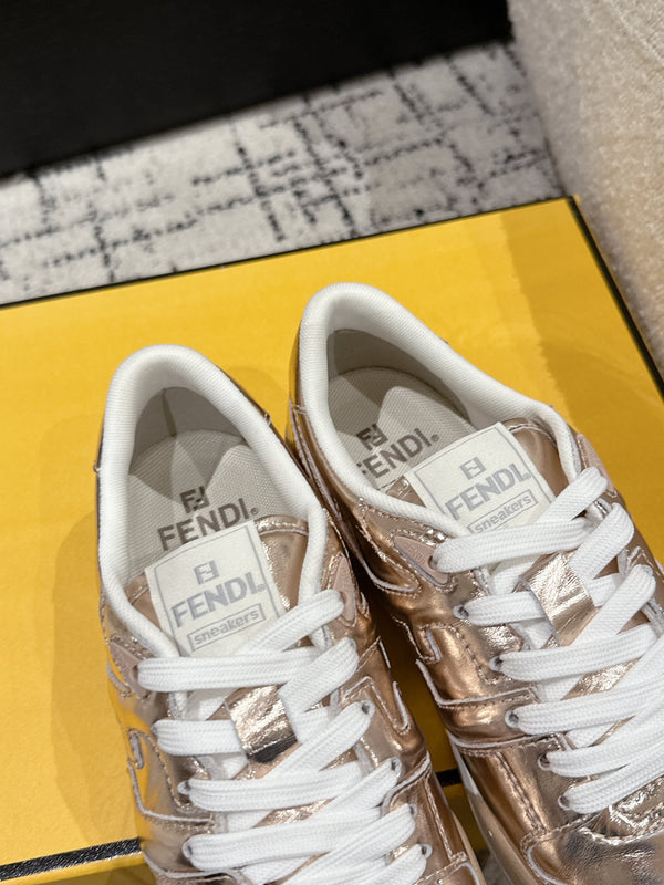 Fendi Match Trainers Copper Leather 679604