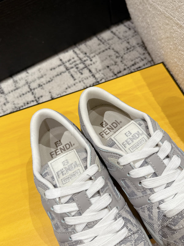 Fendi Match Trainers Grey Denim 679608