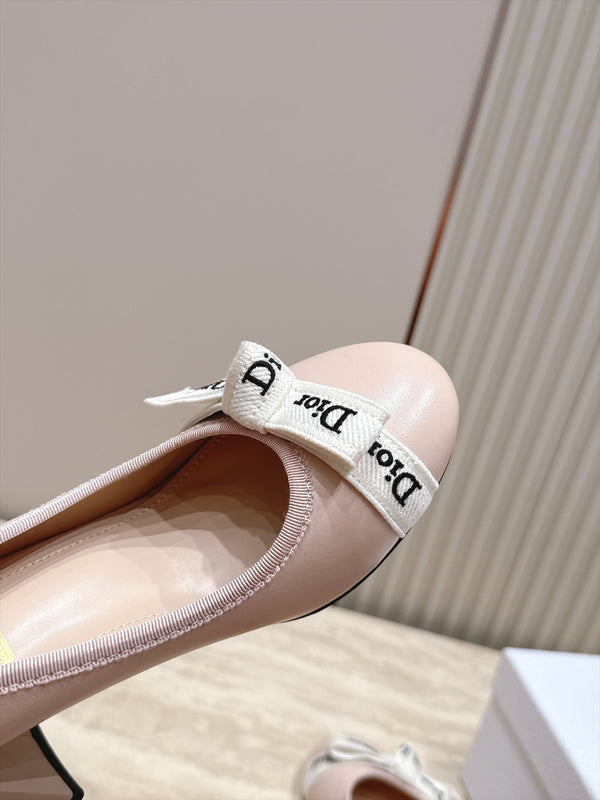 CD 26s Block Heel Pumps 7cm Pink Leather 121651