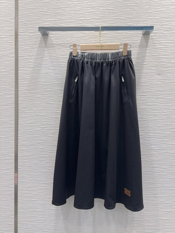 Miu SS26 Set Vest Midi Skirt Black Cotton Polyester 351262