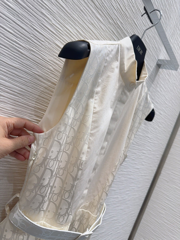 CD Vest Dress Ivory Polyester 394950