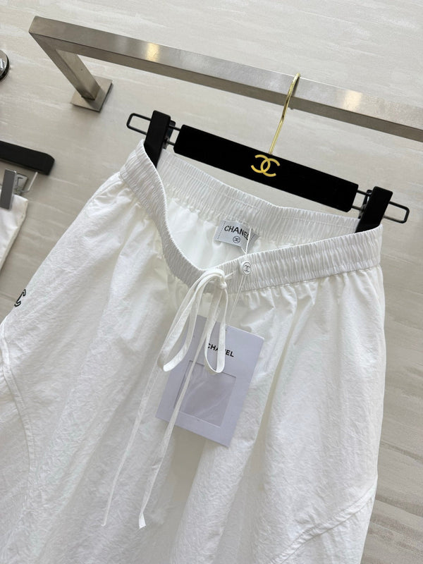 CC 26s Tulip Midi Skirt White Linen 398834