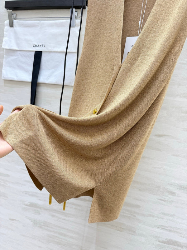CC 26s Knit Belted Vest Camel 438759