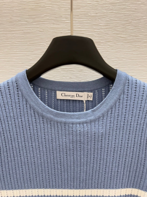 Dior T-Shirt Demin Blue Cachemire 232758