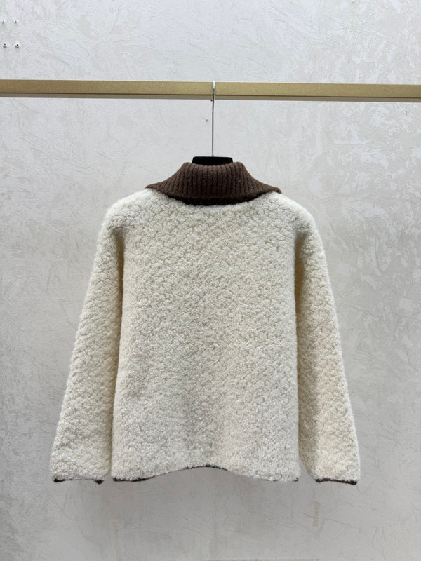 Chanel 2025 Jacket Brown and White Wool 716297