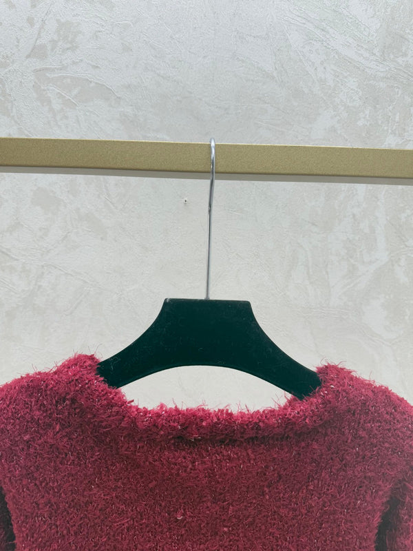 Chanel 2025 Cardigan Red Wool 716309