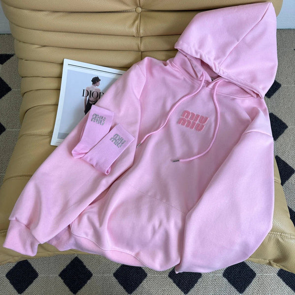 MIUMIU HOODIE AND SOCKS SET STYLE 479