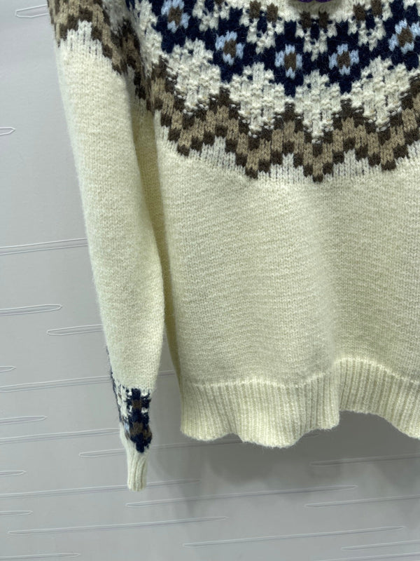 Chanel 2025 Sweater Cream Mix Colors Wool Nylon 319615