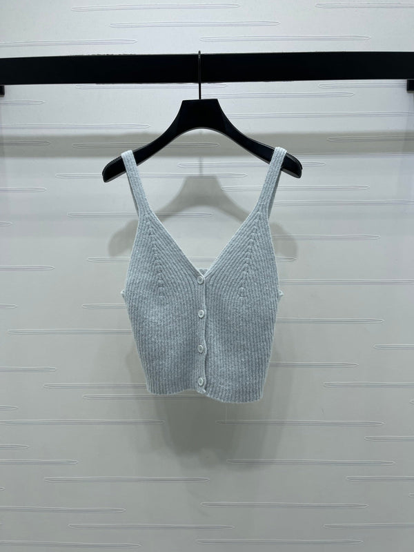 CC 26s Camisole and Long-Sleeved Knit Two-Piece Set Light Blue 344133