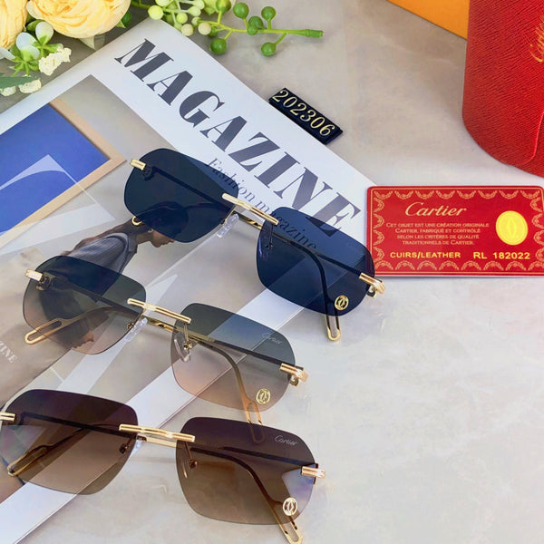 C DE RECTANGULAR SUNGLASSES 578002 IN METAL
