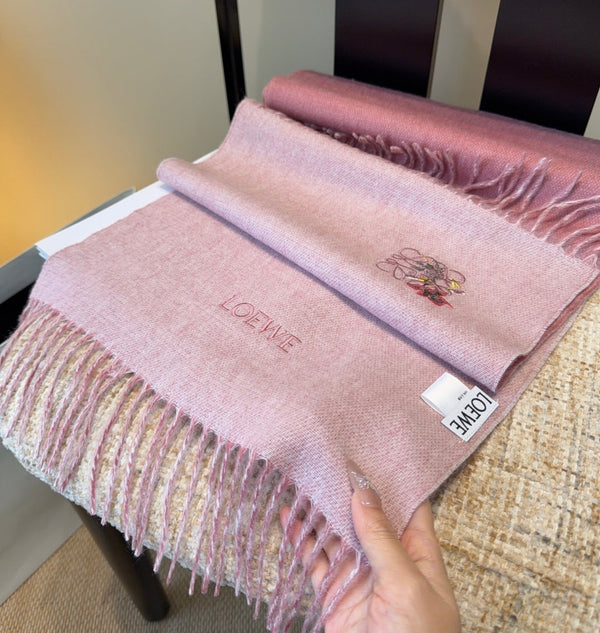 Loewe Scarf 180CM Dark Pink Cashmere 969474