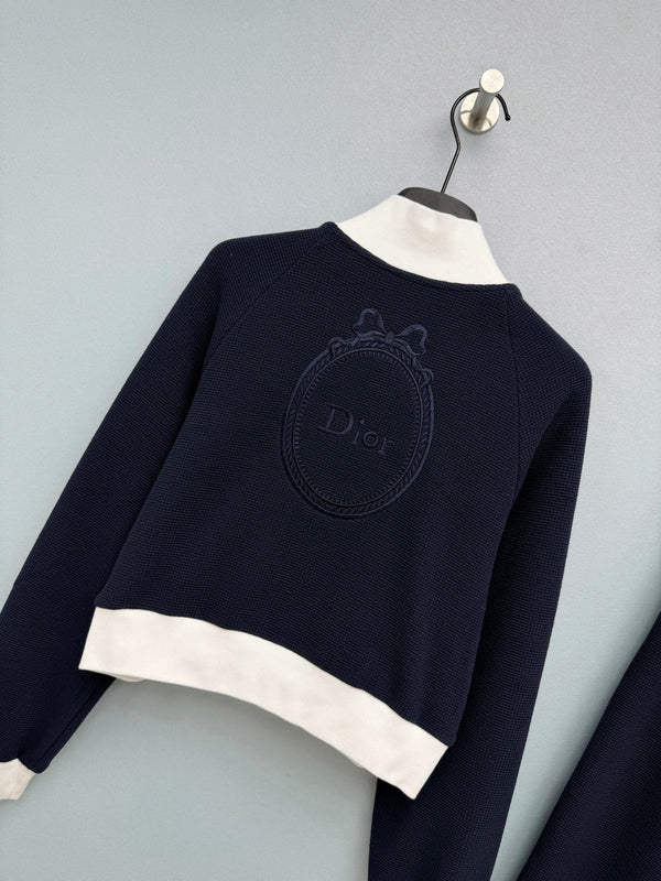 CD 26S Navy Contrast Knit Tracksuit Set 428313