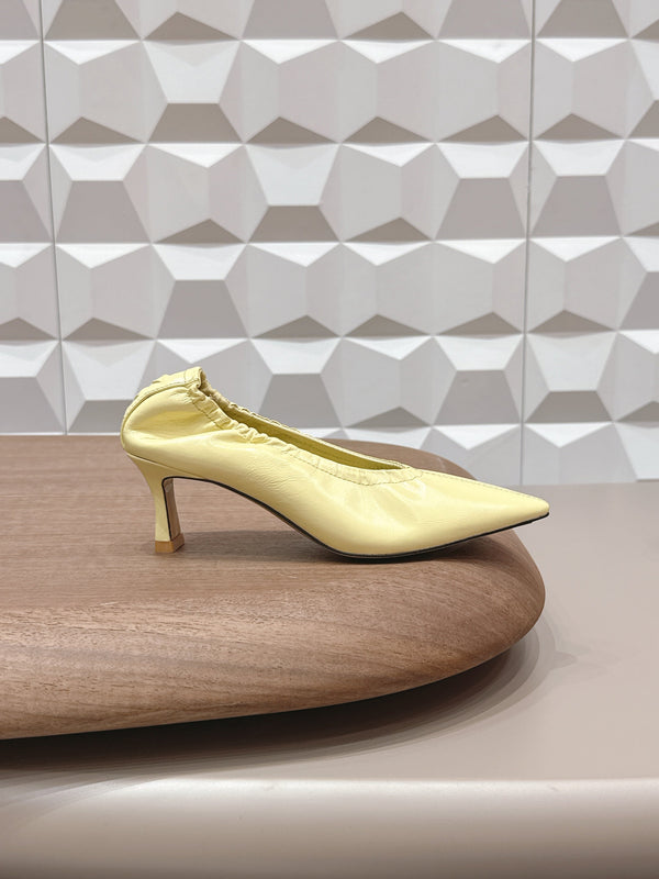 BV Sofia Pump 4cm Lemon Yellow Sheepskin 613301