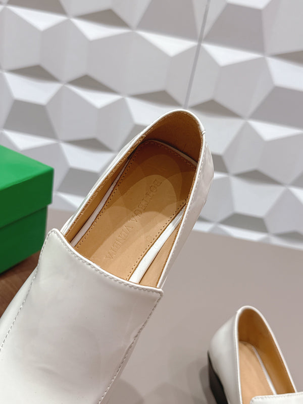 BV Okinawa Intrecciato Loafer 4cm White Calfskin 613298