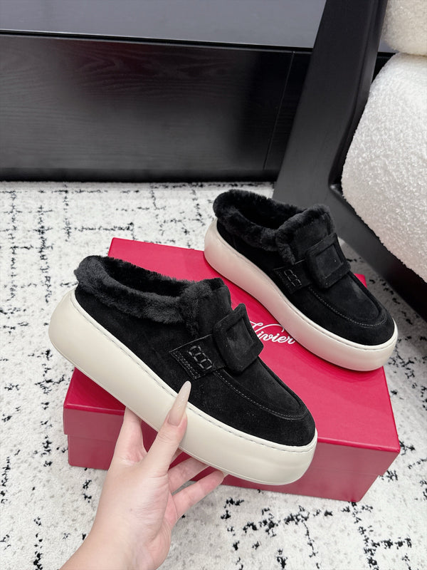 RV 26s Viv' Up Mules 4cm Black Suede 120989