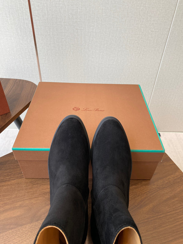 LP latest short boots black suede 388107