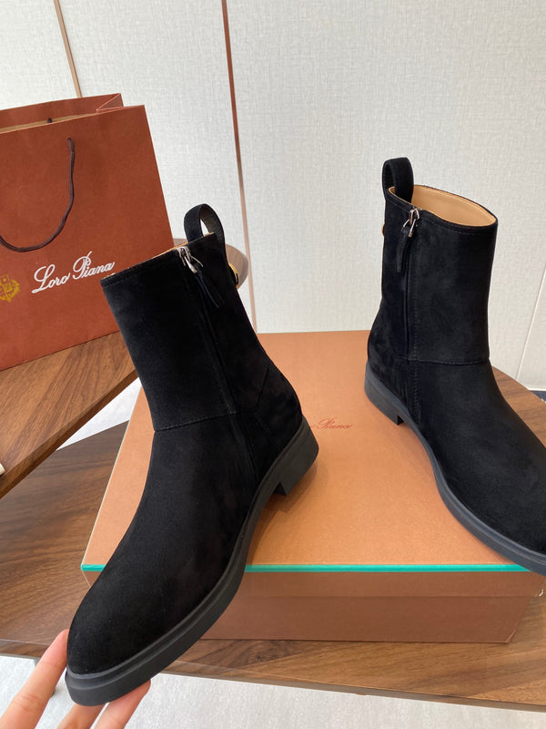 LP latest short boots black suede 388107