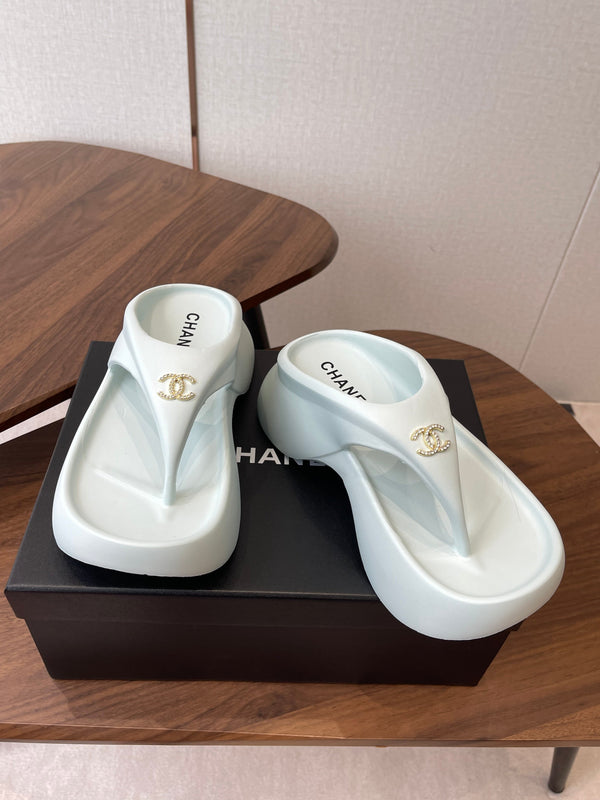 CC 26s Platform Flip-Flops Light Blue Rubber 727522