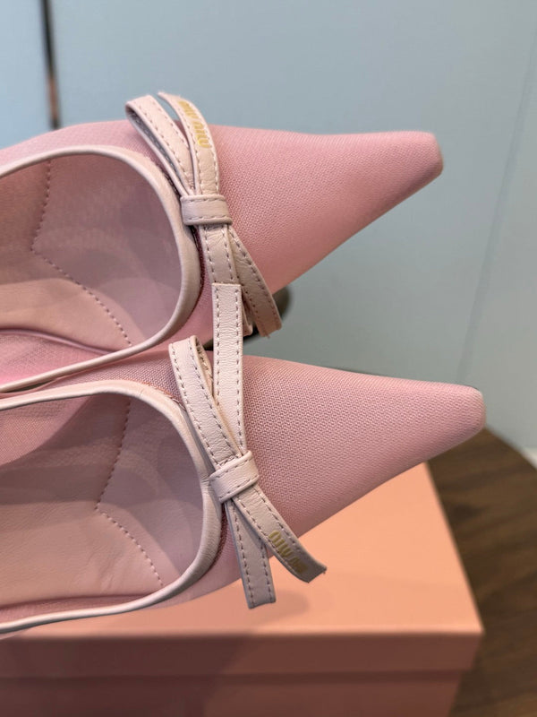 Miu 26s Pump 5.5cm Light Pink Canvas 887657
