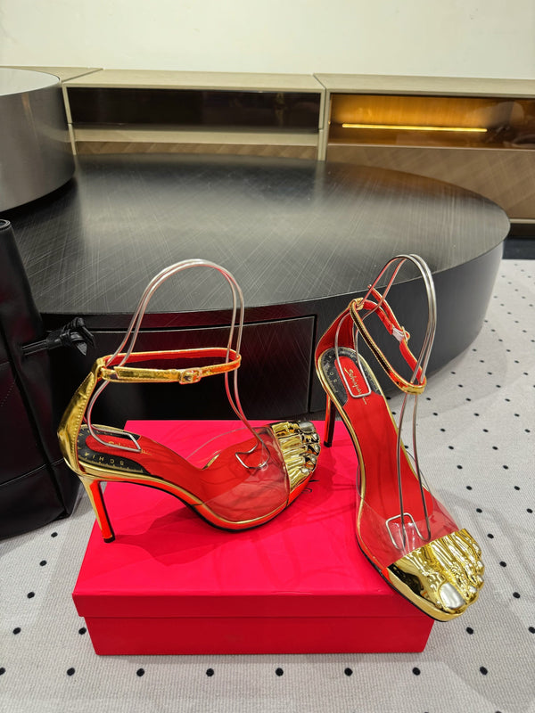 CL 25 Elsa Schiapar Slingback Gold PVC Cowhide 321606