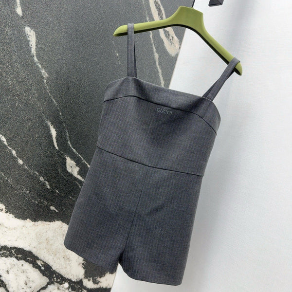 Gucci 25 Jumpsuit Gray Polyester Fiber