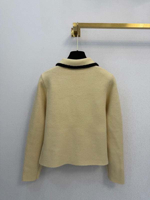 CC 26s Jacket Contrasting-Trim Knit Tweed 429799