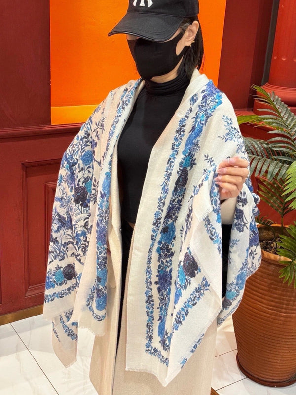 CD 26s Scarf 140cm Silk & Cashmere 300232