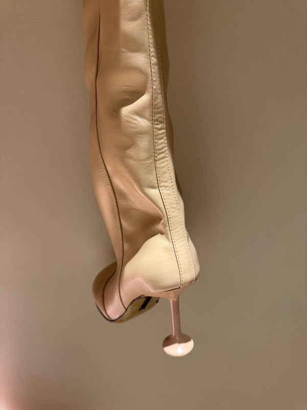 Loewe Toy Over Boots Beige Leather 524995